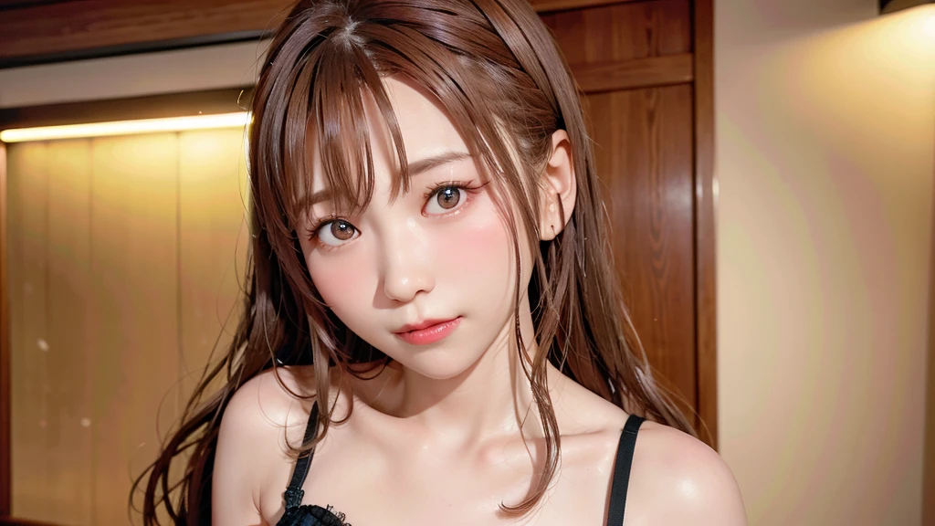 Highest quality, Realistic, Perfect Human Anatomy, Very detailed, Very delicate and beautiful, Raw photo, Professional Lighting, Illumination, Depth of written boundary, Single focus, whole body, Skinny Japanese woman, 30-year-old woman, Brown Hair, Small Head, Beautiful Eyes, True Face, Realistic skin, Fine grain,long hair