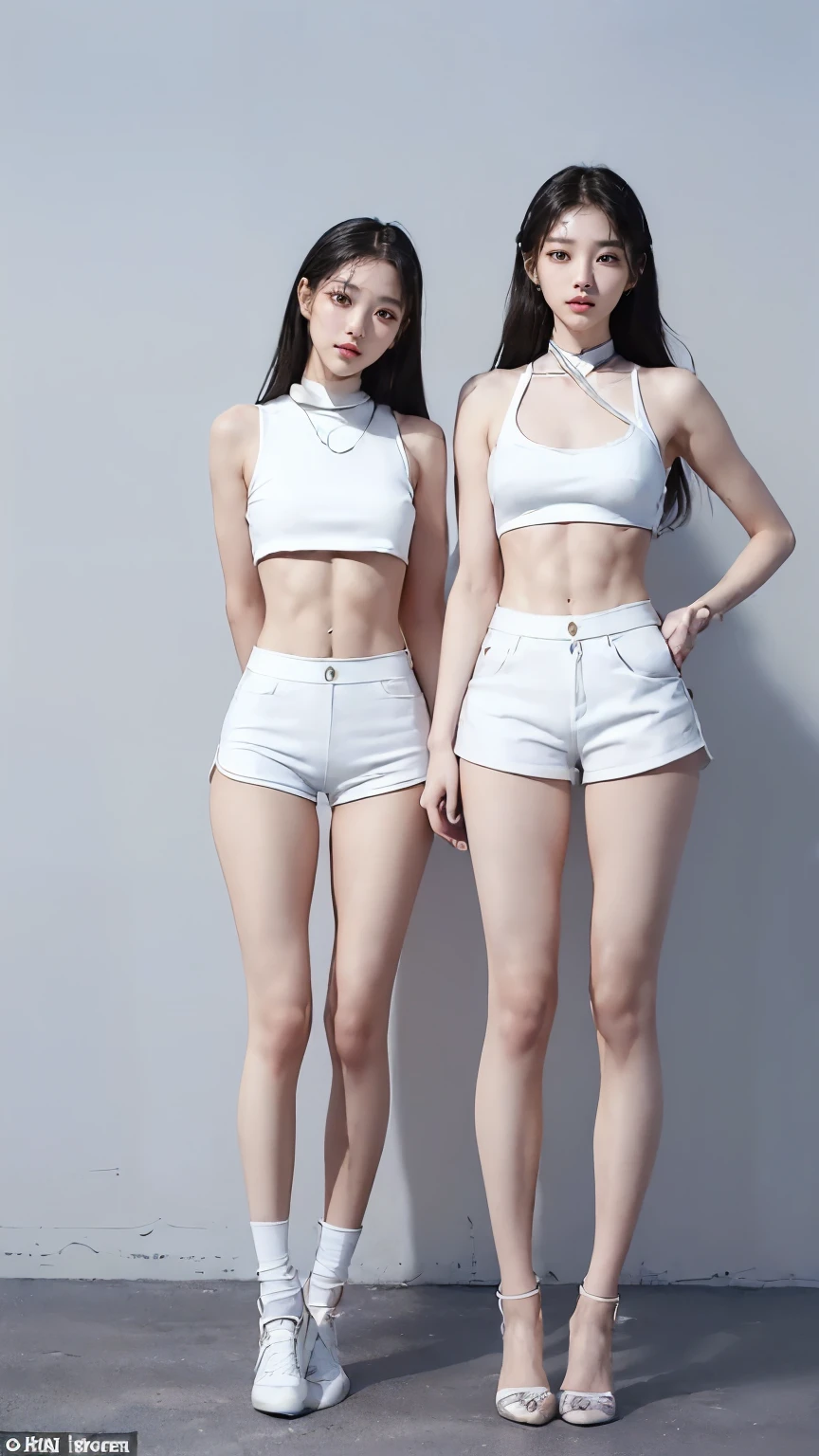 (1girl:1.3), Solo, __body-parts__, Kim Ji-ni Jennie Face, World-weary Face, Indifferent Eyes, Pink Bandeau Sweater, Skirt, Off-the-Shoulder, Premium Sense, Blurred Solid Dark Gray Background, 8K Resolution Image, Intricate Symmetry Details.