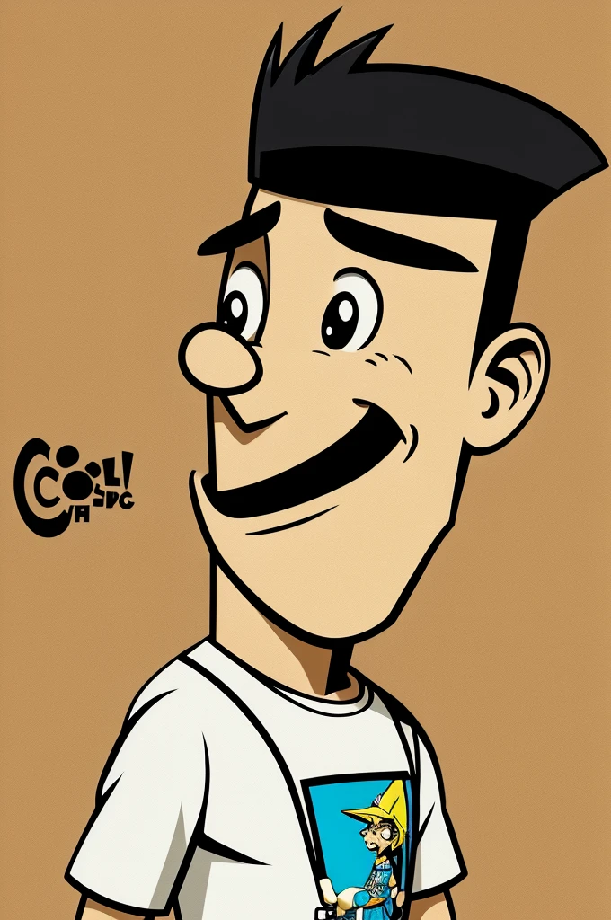 Cartoon image of  cool boy 