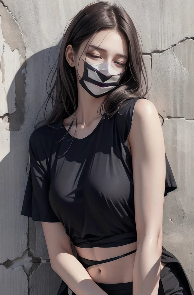 a 26-year-old girl with brown eyes and short red colored curled hair. sad and tired, girl wearing simple poor quality old clothes, she is beatifull but tired and sleep deprivired, have scars