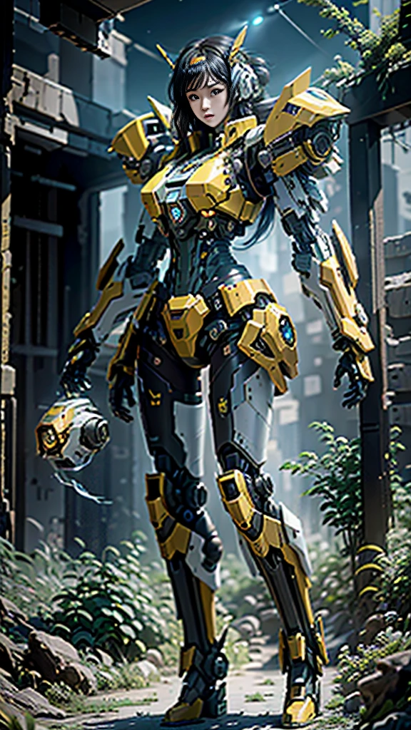 ((Best quality)), ((masterpiece)), (highly detailed:1.3), 3D,Shitu-mecha, beautiful cyberpunk women with her mecha in the ruins of city from a forgoten war, ancient technology,HDR (High Dynamic Range),Ray Tracing,NVIDIA RTX,Super-Resolution,Unreal 5,Subsurface tering,PBR Texturing,Post-processing,Anisotropic Filtering,Depth-of-field,Maximum clarity and sharpness,Multi-layered textures,Albedo and Specular maps,Surface shading,Accurate simulation of light-material intefect proportions,Octane Render,Two-tone lighting,Low ISO,White balance,Rule of thirds,Wide aperature,8K RAW,Efficient Sub-Pixel,sub-pixel convolution,luminescent particles,light scattering,Tyndeffect