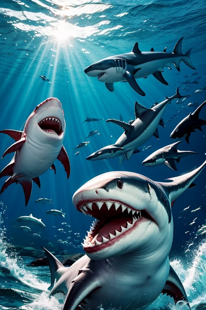 Sea、deep sea、Giant Shark