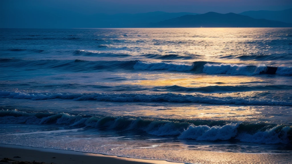 Rough beach with full moon and water body々Beautiful view, Blue Moonlight, blueish moonlight, soft Blue Moonlight, Blue Moon Light, rays of Blue Moonlight, blue night, Moonlight at night, Moonlit night sky, Dreamy atmosphere of a moonlit night, Beautiful moonlight, Moonlit Sky, deep blue night sky, moonlit ocean, Beautiful moonlight, slightly dark eyes