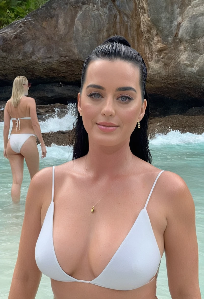 (high quality Erotic celebrity photograph ) (KatyPerry, is naked, on a vacation beach , pale white skin tone ,( huge sagging breasts ,smiling ,katy perry woman, long brown hair, long brown hair pulled back, hair bun ) photorealistic ) , vacation side ,celebrity erotic photograph , nude, topless, oily skin ,tall figure , fit muscular figure , exhausted look, , wet, shiny sweaty skin , celebrity, female, woman, hollywood actress, fleshy muscular woman , ( perfect anatomy ,natural lights, depth of field, insanely detailed skin texture, hyper detailed features, hyper photorealistic texture )