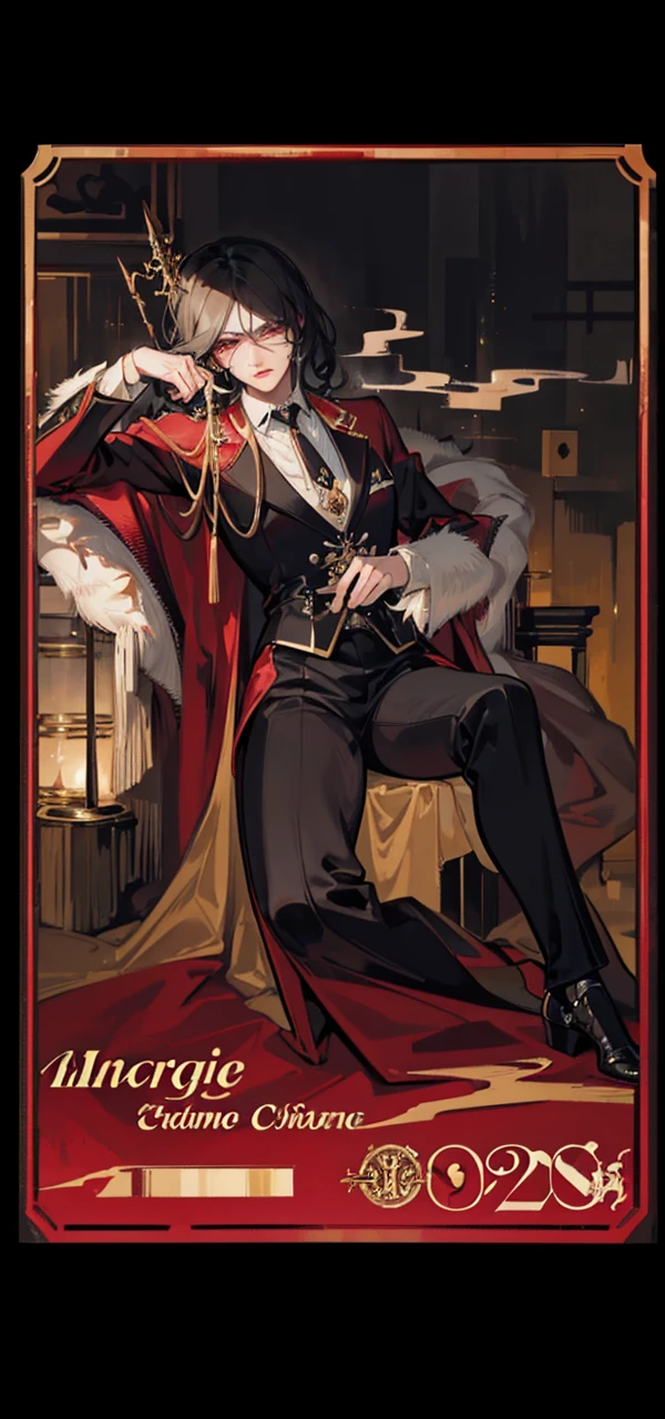 1920s man smoking cigarette, wavy fur coat, holding records, in a casino, best quality, 8k, highres, masterpiece, ultra-detailed, realistic, photorealistic, detailed eyes, detailed lips, longeyes lashes, 1 man, elegant fashion, atmospheric lighting, moody tones, cinematic composition, dramatic chiaroscuro