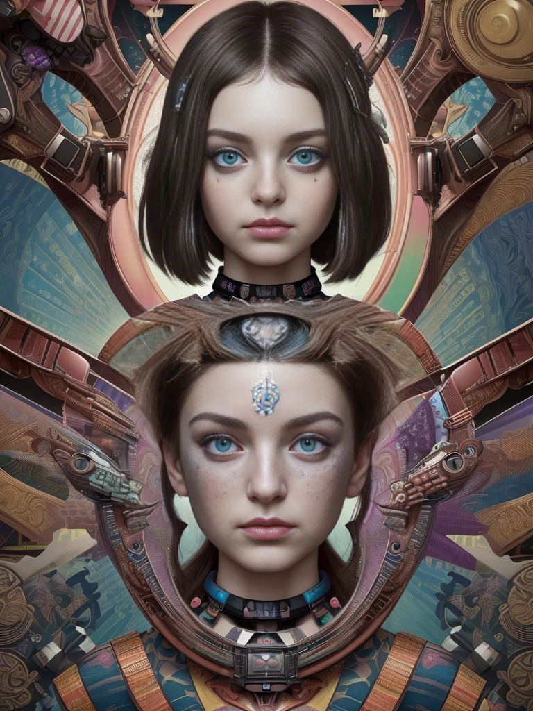 Highest quality, masterpiece, Symmetrical and highly detailed eyes, girl, Highly detailed background, trend (Art Station:1.46), Surreal, Cinema Lighting, Studio Quality, 8K resolution, masterpiece, Pixar Style, Tristan Eaton、Stanley Artgarm、Tom Bagshaw