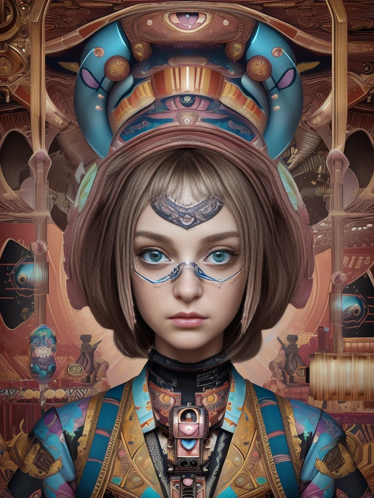Highest quality, masterpiece, Symmetrical and highly detailed eyes, girl, Highly detailed background, trend (Art Station:1.46), Surreal, Cinema Lighting, Studio Quality, 8K resolution, masterpiece, Pixar Style, Tristan Eaton、Stanley Artgarm、Tom Bagshaw