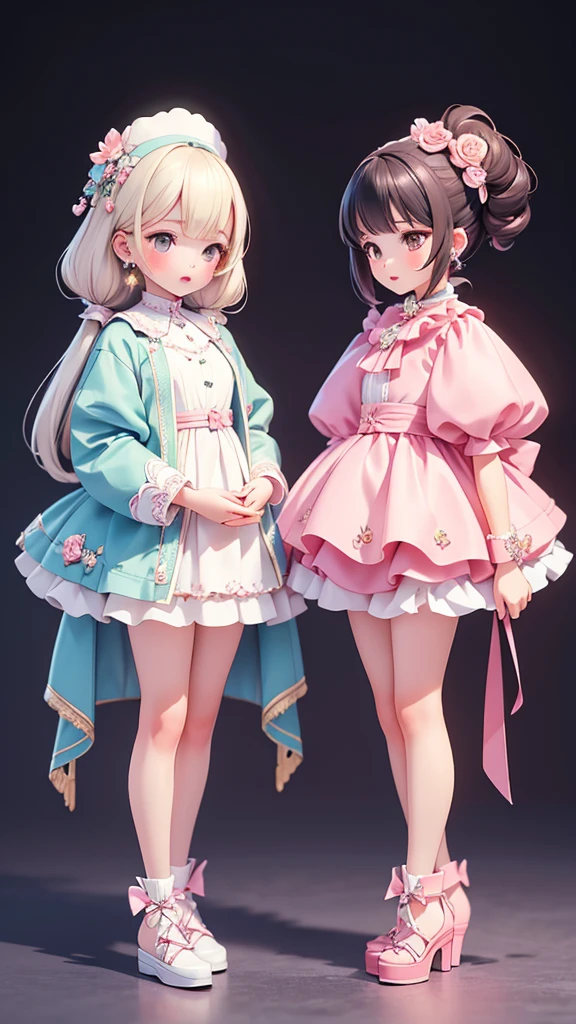 ((petite bishojo, jk 2girls)), (puffy eyes), (masterpiece), (top quality), ((hyper detailed)), (exquisite), (beautiful and aesthetic), (super detailed skin), (high standard), (high resolution), (depth), (perfect anatomy), (full body), (nose blush), (earring), (lipstick), (make out), ((perfect hands, perfect fingers))