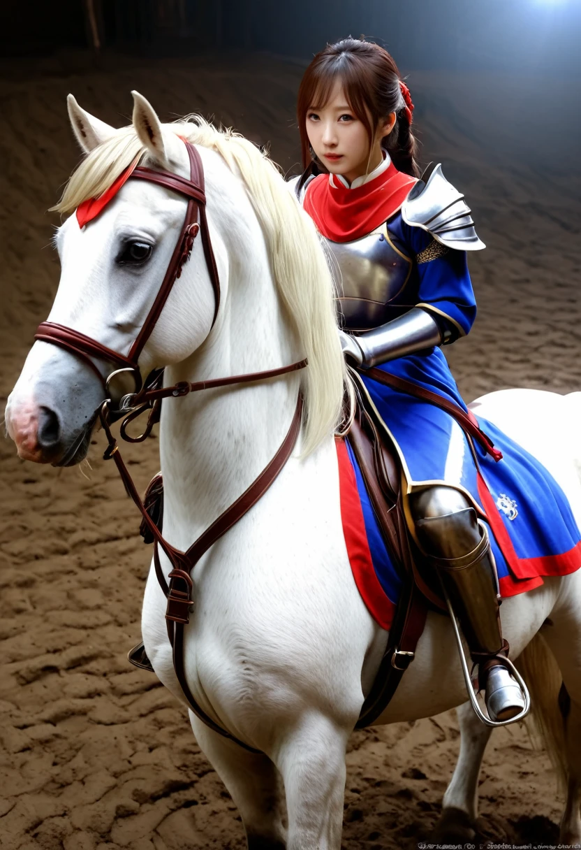 (((masterpiece))),(((Highest quality))),((Tabletop:1.4, Highest quality)), (Realな写真:1.4), 
((1 cute girl knight)),rodeo,
(超High resolution:1.2),, wonderful, Very detailed CG Unity 8k wallpaper, Very detailed, High resolution,fat horse ridden by japanese girl,Chubby,Plump,Double,Red, white and blue outfit,
Soft Light, Beautiful detailed girl, Droopy eyes,Very detailedな目と顔, Beautiful and exquisite nose, Beautiful and exquisite,  horse ridden by a girl can't stand up because its drowned in the sticky muddy pitfall:10.0 ,Displeased face:4.0,Real,Stir,Anatomically correct,action horse riding scene while struggle fighting