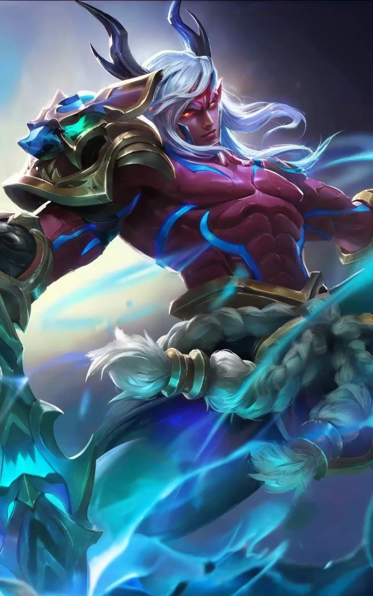 (absurdres, highres, ultra detailed, HDR), masterpiece, best quality, Android Game Character , short hair, handsome boy, anime eyes, Mobile Legends Hero, detailed scebe, detailed character