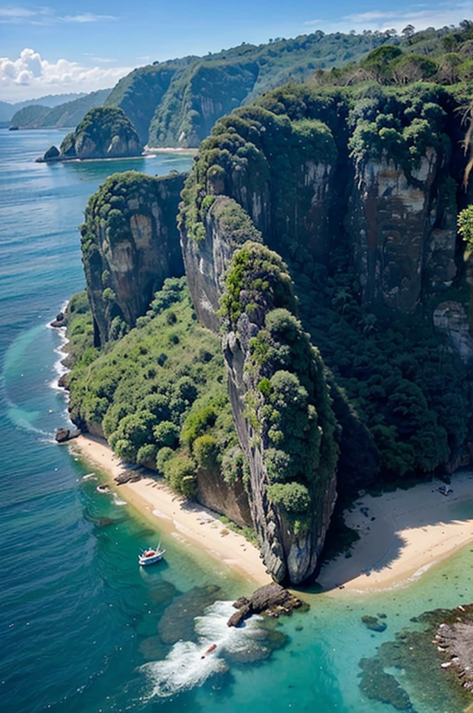 Situ Lengkong with island in the middle Panjalu, Ciamis, Jawa barat,