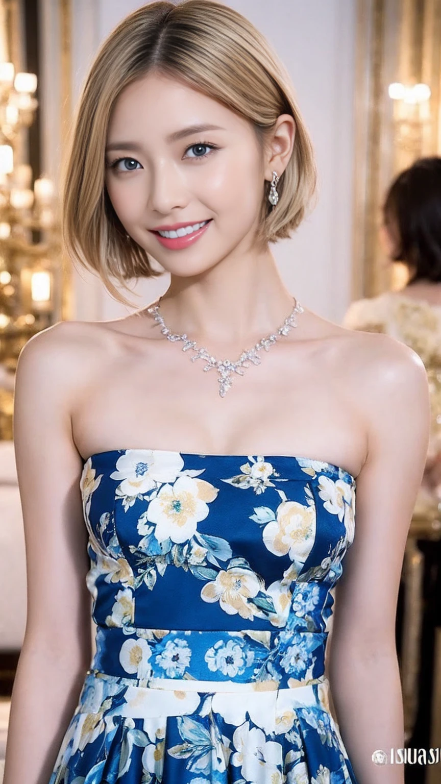 bride、wedding、Luxury floral dress、Lightly Dressed、Formal Wear、night景、illumination、blue eyes、blonde、short hair、Hair tied up、Full body photo、Sexy Face、short hair、 A look of complete lust、(((masterpiece)))、((Highest quality))、((超Realistic))、成熟したwoman、成熟したwoman、perspective、Very detailed、The perfect temptation、Best image quality、Fine-grained image quality、beautiful、Europe, woman, French, woman Italian, Italian, smile、blue eyes、jewelry, blue eyes, Realistic, High resolution, Glowing Skin, (Detailed face),tattoo, jewelry, , night, blonde, Wavy Hair,Attractive appearance, smile, 