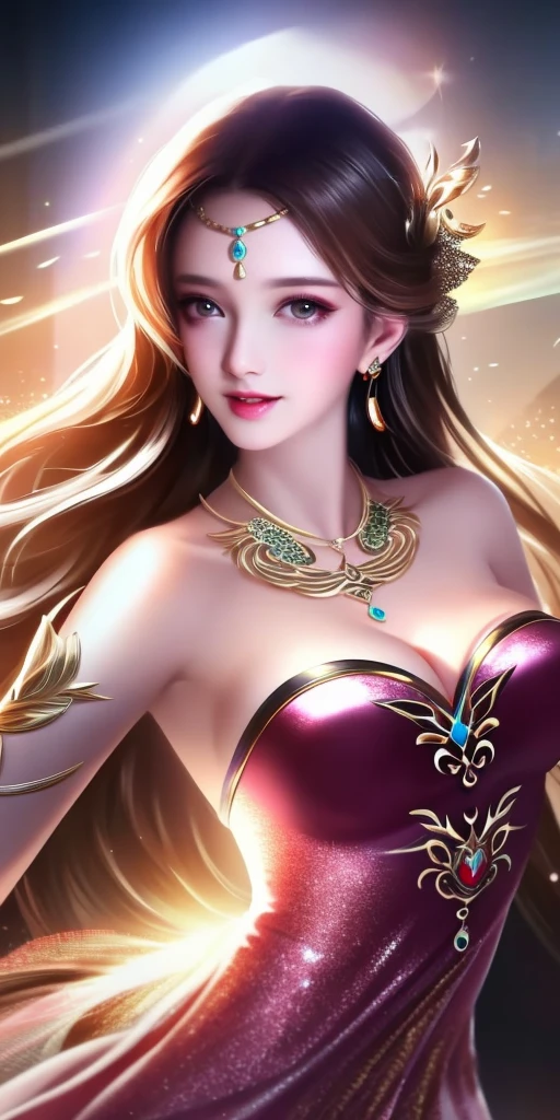 best quality, masterpiece, highres, 1girl, transparent silk china dress, beautiful face, hair ornament, looking at viewer, smile, closed mouth,lips, dress,hair ornament, necklace, jewelry, long hair, earrings, Beautiful face,upon_body, tyndall effect,photorealistic, dark studio, rim lighting, two tone lighting,(high detailed skin:1.2), 8k uhd, dslr, soft lighting, high quality, volumetric lighting, candid, Photograph, high resolution, 4k, 8k, Bokeh