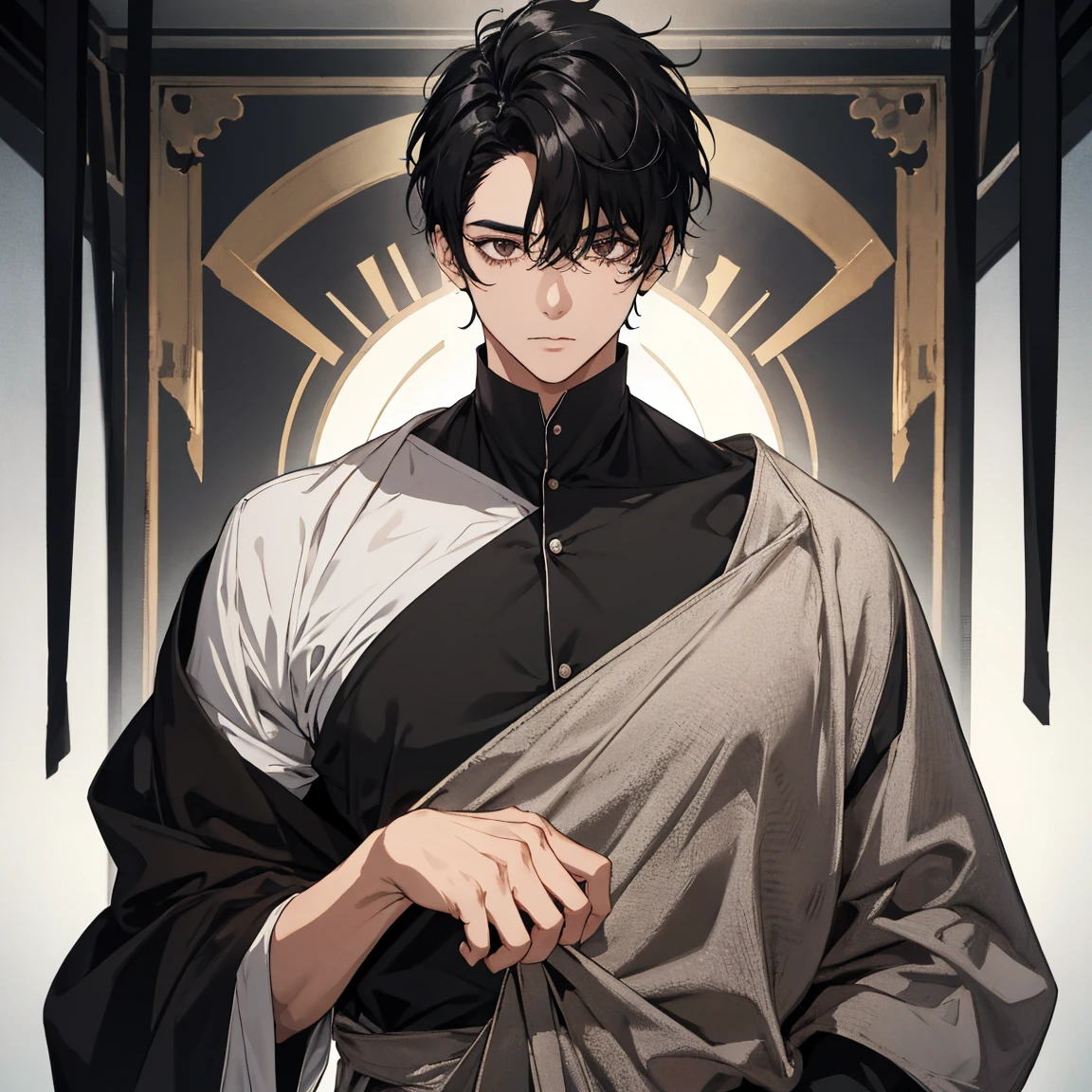 1 man night black hair mashmhair boy