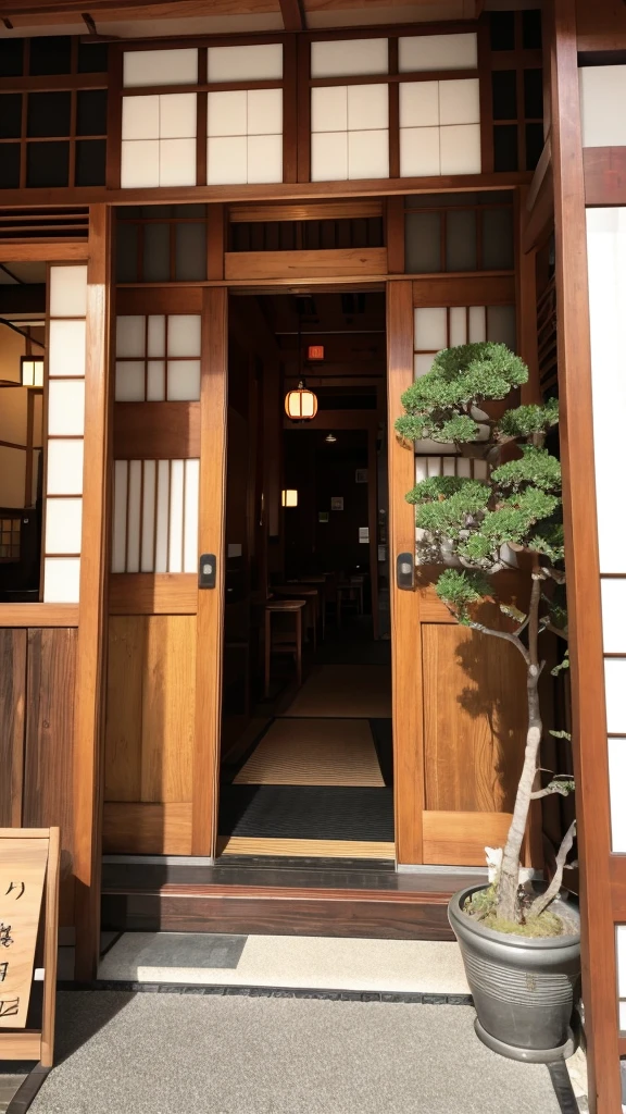 The front entrance of a Japanese restaurant