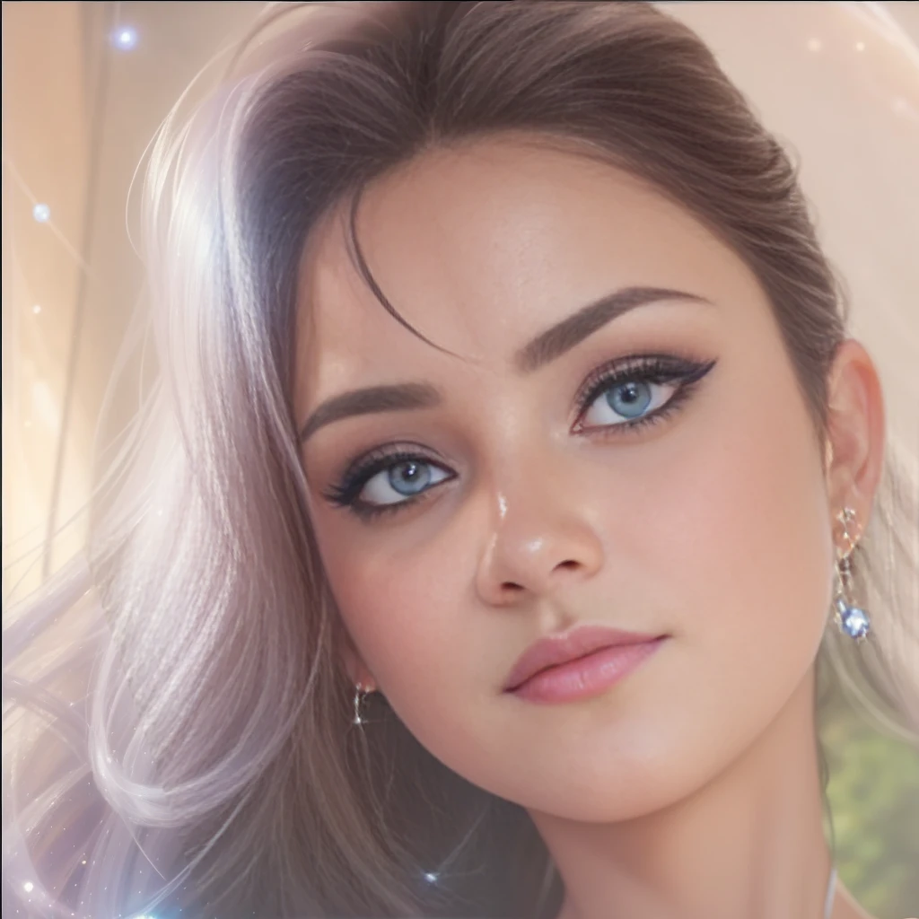 ( Masterpiece, 4k resolution, ultra-realistic, very detailed) lea martinez as Sexy star sapphire cosmic super heroine wears atiara photography by artgerm, in the style of realism, glistening skin, cartooncore, mangacore, natural lighting, Defined full lips. feminine body (In space)