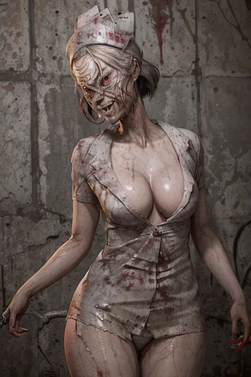 (NSFW:1.2, masterpiece, best quality)
SilentHillNurse, 1girl, multiple girls, hat, dress, holding, 2girls, cleavage, medium breasts, faceless female, weapon, blood, mask, short dress, knife, faceless, nurse cap, holding knife, nurse, no eyes, horror \(theme\)
