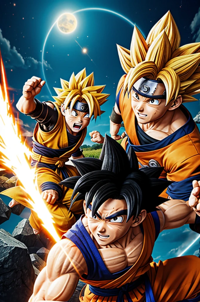 Generates Goku and Naruto working together