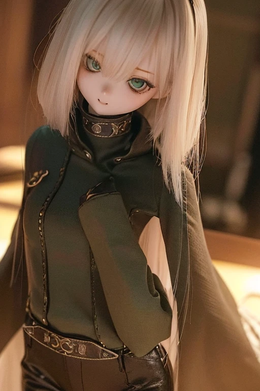 photorealistic, realistic photo, (sfw:2), ((highest quality)), ((masterpiece)), (extremely detailed), kukolnydom, doll, (mature woman:1.6), cowboy shot, solo, (skinny, slender, down vest, skinny pants, bare arms), green eyes, almond eyes, hairband, light smile, (model pose, looking away, blank eyes, empty eyes, detailed eyes:1.3), museum, 8k
