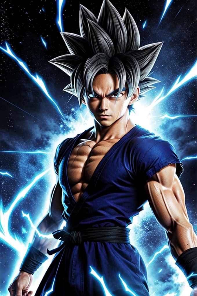 Goku ultra Instinct in Manga style