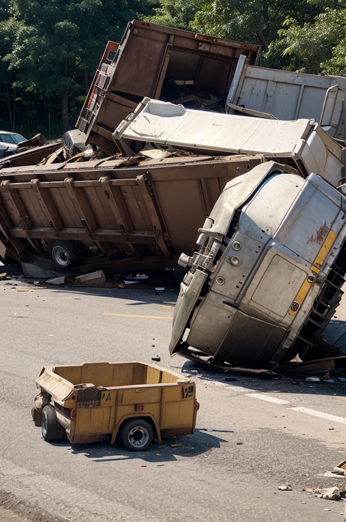 Dump truck crash