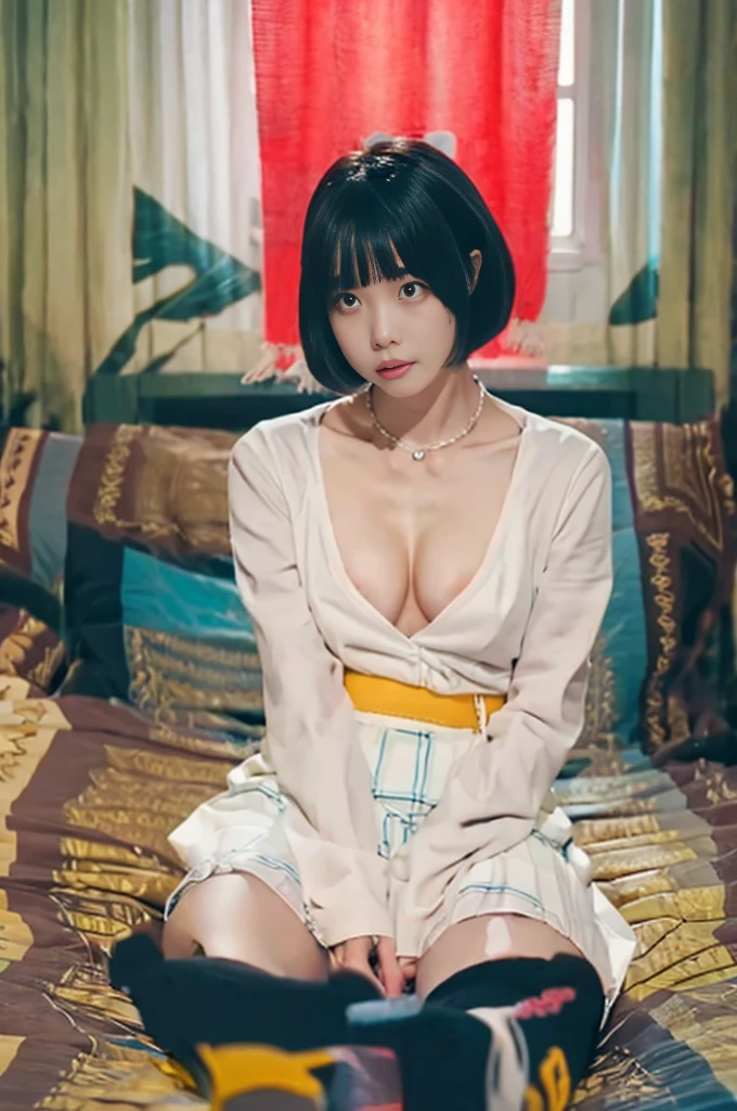 NSFW、masterpiece、Highest quality、Awareness-raising、Ultra-detailed、High resolution、Absurd、One Girl、very cute、short hair、Panties Off、Open Chest、Firm breasts、Spread your legs wide、Angle from below、Crouching、[Sailor suit in white tones]、internal、shoulders are cut off、Yellow neckerchief、White ribbon、[Headphones]、I love my viewers、Heart background、looking at the camera、Love love、Optics、Delicate hands、Chiquita、she、Bedroom、night、Delicate eyes、Blue Archive Style、((Lift your skirt up yourself))),Panties Off,socks, (Black knee socks),(Loafer shoes), A horizontal seat with its back to the window、(Boy and girl having sex)，Pantyless、（（Milky white fluid around the vaginal opening）），Sitting in a chair,Big Breasts, ( Naughty, Half-open eyes, Drooling), Spread your legs, Thigh focus, [Full Body Shot], Shooting from below、Hyperas、A beautiful crack、naked、