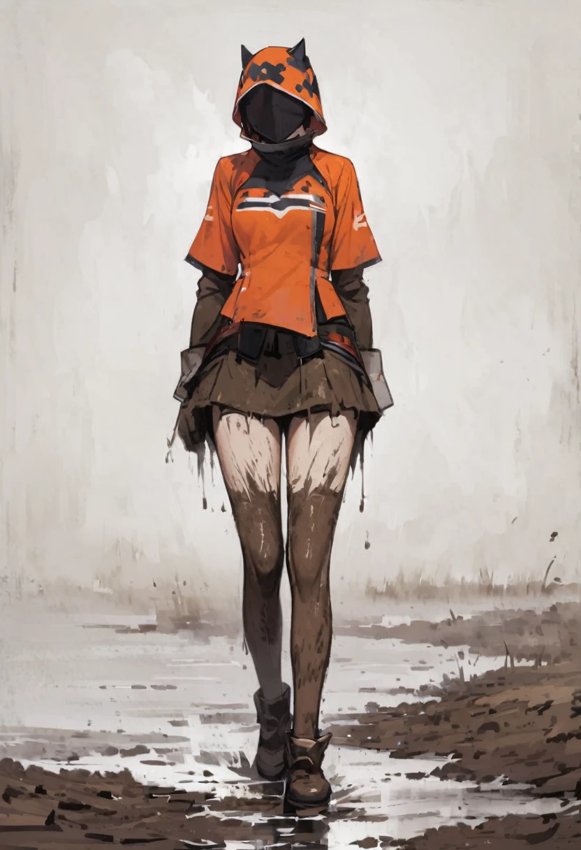 tideland、Muddy、legs covered in mud、There's a little bit of mud on my face、White string bikini tiny swimsuit、Underboob、Thighs、Butt、Dynamic Angle、Straw hat、Seaside、Sandy Beach、Beach、、smile、sunlight、Both eyes open、Mutsugoro