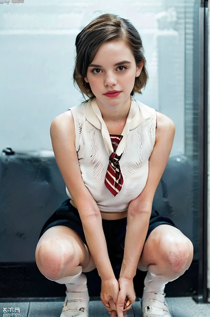 emma watson school tie topless