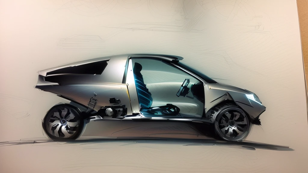 drawing of a car , car sketch, concept drawing my syd mead, inspired by Syd Mead, vehicle concept photo!!, car concept, drawn on paper, full view of a car, pen sketch, quick sketch, pen on paper, syd mead style, in style of syd mead, car concept art, line sketch