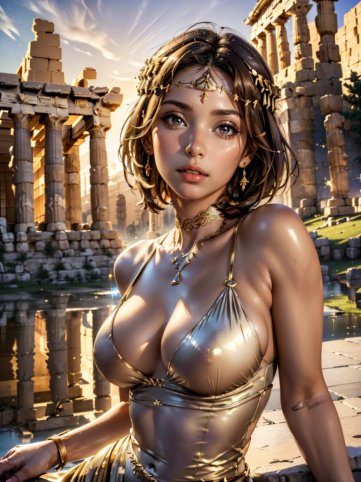 (masterpiece:1.4), (various angle:1.4), (best quality, highres:1.9), (Natalie Imbruglia:1.4), (dynamic various pose:1.4), (greek goddess clothes:1.3), (horny:1.45), (magical night:1.3), (bitchy and naughty:1.4), (large lips done over:1.45) (eyes half-open:1.25), ((big redone breasts:1.5)), (photorealistic:1.4), (intricate and beautiful:1.2), (detailed light), (highres textures), , soft light passing through hair, (sharp), exposure blend, (bokeh), (hdr:1.4), (cinematic:1.2), ( girl), (younger), beautiful face, (Temple of Artemis scenery background:1.35)