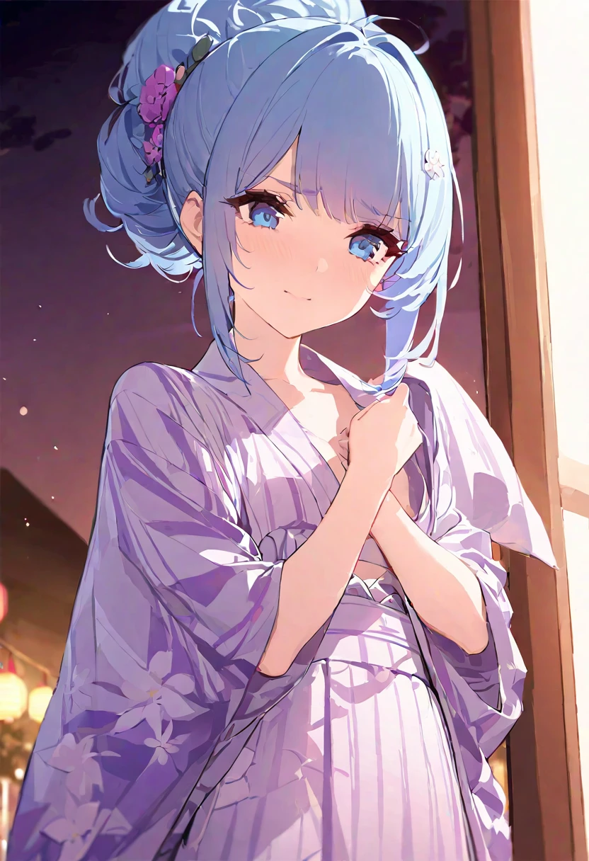 cute face, big eyes,red face,Complaint 、troubled face 、 1 girl ,(((( shy,light blue long hair)))),Masterpiece, high quality detailed,highres,anime,comic,detailed image, (an illustration of a teenage girl posing,,tareme(true beautiful:1.2), sense of depth,dynamic angle,,,, affectionate smile, (true beautiful:1.2),,(tiny 1girl model:1.2),)(flat chest),(highest quality, masterpiece, Super detailed, very detailed, exquisite, 16k,Full HD),A little closer,dramatic lighting,pastel colour,moonlight, soft lighting,(((yukata))), ((summer festival)),
Hair up, hair accessories,light
