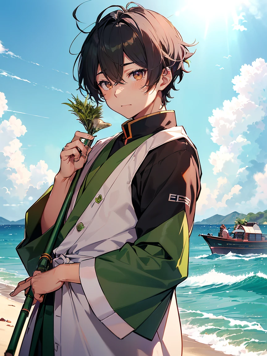 Urashima Taro saves the turtle:1.2, (浦島太郎はblack髪と麦わら帽子をかぶった若い漁師です。:1.4), (浦島太郎はgreenい着物と草履を履いています:1.3), (Taro Urashima holds a fishing rod in his left hand.。:1.2), (カメは茶色の甲羅を持つ小さなgreen色の動物です:1.3), (The turtle has a gentle expression、首にはredいribbonが巻かれています:1.4), (浦島太郎と亀は波とカモメのいるsand浜にいる:1.5)(Best image quality),(Hair is pink、Drill Twin、Maid clothes),(Master's Work),(Super detailed),(詳細なeyeの描写:1.0),(Lens flare:1.0),(Movie Posters:1.0),(Tarot Border:1.0),Portraitureは中央に配置されます,(close:1.0),(nagative space:0.8),(Negative space:1.6),(alone),(colorfulに浮かぶ {Wind|Water magic|ink|crystallizations|ice|fire|inflammation|lightning|web|rock|sand|particle|光のfire花|Blood}:1.0),(colorfulなものが多い {Soap bubble|cloud|Thorn|spike|Grapevine|current|spiral|barely|wing|Tattoo|Cube|octahedron}:1.0),(floating {red|green|green|Aqua|purple|yellow|black|white|gray|Pink|orange|lime} {ribbon|Fater|particle|blade|water滴|Snow Flower|soft ball}:1.0),({crystallization|ice|fire|inflammation|Wind|water|Earth|stone|space|musical|Sonic|Vortex} {magic|wing}:1.0), ({Ray Tracing,Shine|Speckled sunlight,light,Caustics|night,Black Theme|mysterious,Creepy|easy going,pastel}:1.2), ({colorful|Sparkling|Multicolor}:1.0),(Beautiful sparkle:1.0),({Leaning forward|Lean back|Tilt to the side|}:1.2),{(smile:1.0)|(False Smile:1.0)|(Stern expression:1.0)},({small|small||lips,eyelash}:1.0),{(Open your mouth:1.0)|(Mouth closed:1.0)|},({eyelash|eye shadow||}),{片eyeを閉じて|||},(),({From below|From above|From the side From the side|From behind|Face-to-face viewer}:1.3),(Hello:1.3),(Tilt your head:1.0),(Dynamic pose:1.1),,({red|green|green|Aqua|purple|yellow|black|white|gray|Pink|orange|lime} {armor|dress|Collared shirt|suit|Costume}:1.0),({formal|army|Techwear|Urban style|casual,casual clothes|Fantasy,Magister|wild,Tribe|sf,Futuristic}),({Checked skirt|Layered skirt|Fluffy dresses|tights|pants|Shorts}),({red|green|green|Aqua|purple|yellow|black|white|gray|Pink|orange|lime} {eye|eye|student}:1.4),,,,{Length jacket|Blazer jacket|Cape|sweater|tie||},{(Floating Cape:1.0),|}({Fox Ears, Fox Girl|吸Blood鬼, Bat Wings|Pointed Ears,(Fairy:0.5)||}:1.1),({Abstract background|city,Skyscraper|forest,garden|city|shrine|cave,underground|Swamp|lake|winter|Alien planets|}:1.4),({indoor,internal|屋outside,outside}:1.1),,({Sitting|flight|Jump|lay|Are standing|Are standing on one leg}:1.1),({Skin of color|white skin|green skin|greenwhiteい肌|By thing|Shiny skin|blackい肌||}:1.1),({Full Body Lesbian|Upper Body|Portraiture|}:1.25),{tooth, 皮のtooth|Tongue Stock|Frowning|lipsを噛む|Thinking|||||}, {虚ろなeye| student in symbol shapes, Heart-shaped student| Slit pupil, + +|||||}, (pink hair, twin tails twin drill, show your forehead, blue eyes, White frilled white headband, slanted eyes, smile, long sideburns, curled bangs, neck ribbon, Forehead, amount),