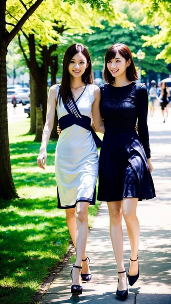 (Highest quality:1.5), (Real:1.4), (Ultra high definition:1.4), (1 Japanese very thin woman in her twenties), (very thin body), skinny face, (Summer Dresses), (Long Length), (very thin woman is standing in the city park), (20's very thin woman is standing with summer dress in the city park), (front view of a very thin woman), Urban park, (Cowboy Shot), (smile), (Turn your body forward), (upright), (Super skinny), (very thin), (Very thin)
