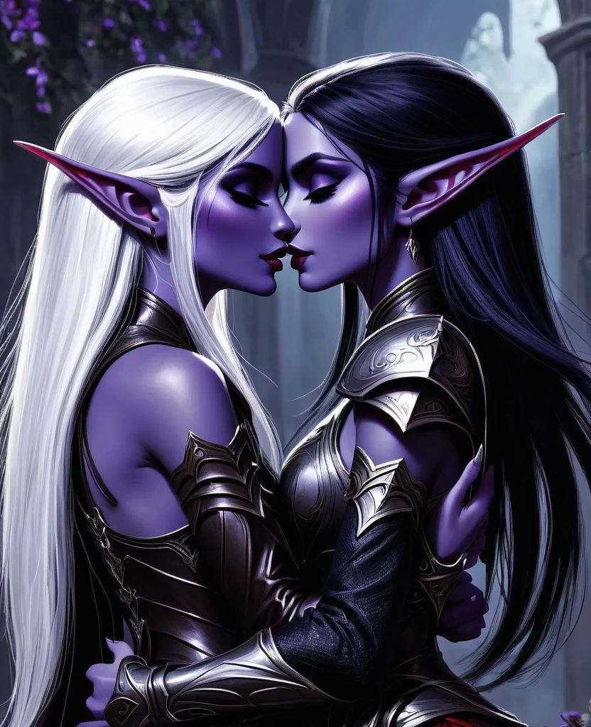 2 Girls，Dark Elves，Embrace，kiss