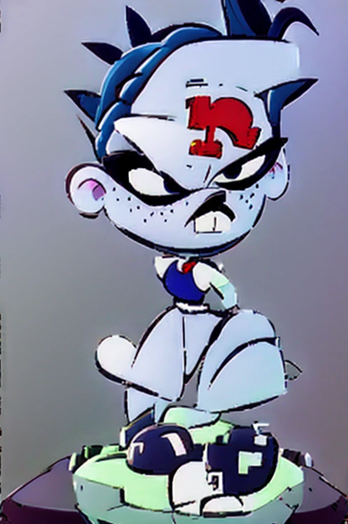 Nina Cortex Cartoon Video Game Showing off her Bare Feet 5-toes wiggling in the car on floor pedal Goth Girl Bionic hands Buck Teeth Letter n on the forehead Pale Blue skin color partially spiky black hair with side-swept bangs few freckles under eyes wears black mascara and lipstick head slightly skull-like shape black shirt with rolled up sleeves red tie purple miniskirt from Crash Bandicoot Foot Fetish