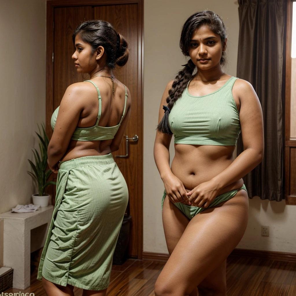 One 16 year old indian mallu curvy girl, pony tail