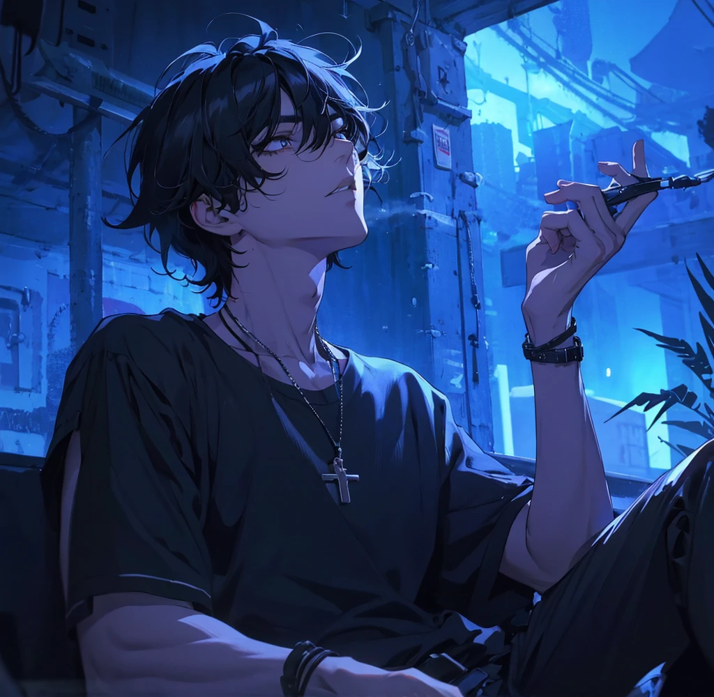 1 man night black hair mashwolfhair young　blackeye