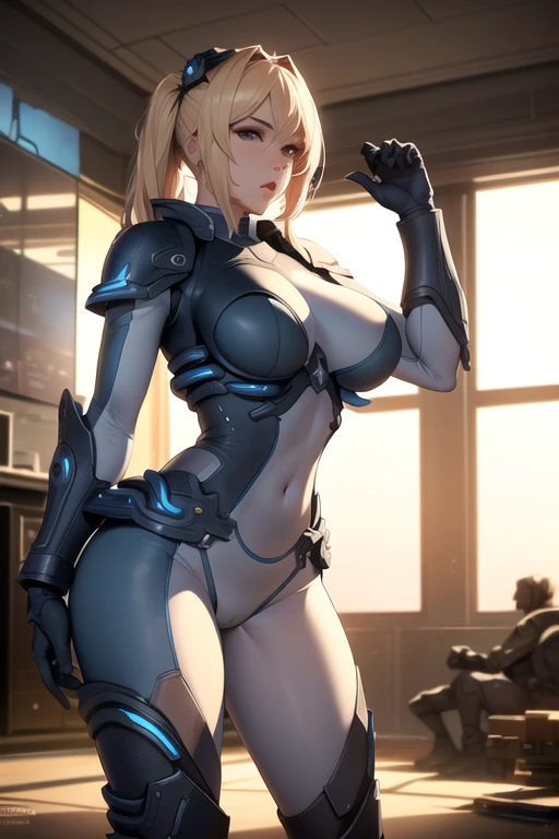 masterpiece, 8K, High quality (beautiful) (Starcraft_new), (Starcraft), (Detailed face), Maximum details, (Diffuse lighting), (Cinematic:1.2), (ISO100:1), (sexy), (Are standing), (battlefield), (Huge breasts), (Very tight suit)