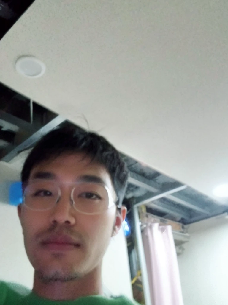 Wearing glasses