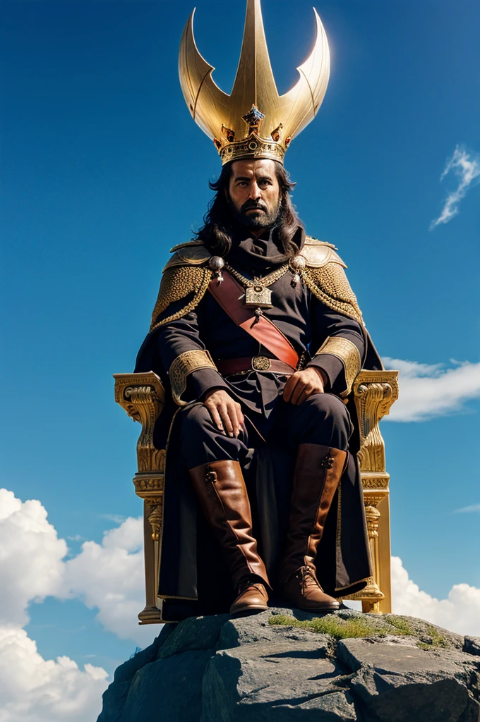 A cruel king sitting in sky