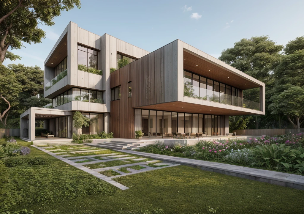 ((best quality)), ((masterpiece)), (detailed), perfect face, ((Masterpiece)), (best quality), (ultras Realistic), 8k, Raw photo, a rendering of a modern house with vietnamese roof anh brick yard , realistic garden, contemporary house, exterior design, wide establishing shot, modern house, in style of simplified realism, concept house, realistic building, front elevation view, wide angle exterior 2022, inter dimensional villa, building facing, sharp focus ilustration hq, modern style, realistic establishing shot, concept house, wide angle exterior 2022, precise architectural rendering, inter dimensional villa, award-winning render, front-view, mid-view, detailed rendering, architectural render, architecture render, modern house, architectural visualization, realistic architecture, insanely detailed rendering, exterior , trees landscape, sky wood paneled ceiling, a rendering of a modern house with a garden, precise architectural rendering, high quality rendering, award-winning render, professional render, beautiful 3 d rendering, beautiful rendering, architectural rendering, a photorealistic rendering, luxcore render, stunning render, an award winning digital render, beautiful rendered, high-quality render, architectural 3 d render, artistic render, a view of a garden with lots of flowers and plants, in a cottagecore flower garden, cottagecore flower garden, lush flowery outdoors, garden with flowers, flower garden summer morning, lots of plants and flowers, lush garden surroundings, lush chic garden, with a french garden, lush plants and flowers, home and garden, garden at home, homes and gardens, permaculture, with a garden, sustainable architecture, gardening, green house, homes and garden magazine, beautiful house on a forest path, vegetal architecture, a rendering of a modern house with a small balcony and a bancony , precise architectural rendering, modern house, contemporary house, concept house, street,