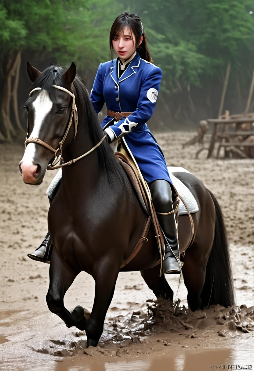 (((masterpiece))),(((Highest quality))),((Tabletop:1.4, Highest quality)), (Realな写真:1.4),
((1 cute girl knight)),rodeo,
(超High resolution:1.2),, wonderful, Very detailed CG Unity 8k wallpaper, Very detailed, High resolution,draft horse ridden by japanese cute girl,tight,muddy place,Beauty,The horse neighs,Female knight in armor,
Cold Light, Beautiful detailed girl, Droopy eyes,Very detailedな目と顔, Beautiful and exquisite nose, Beautiful and exquisite, draft horse ridden by a girl can't move because horse and girl soak in the sticky muddy deep pitfall:10.0 , horse falls down ,looks pained ,Displeased face:2.0,Real,Anatomically correct