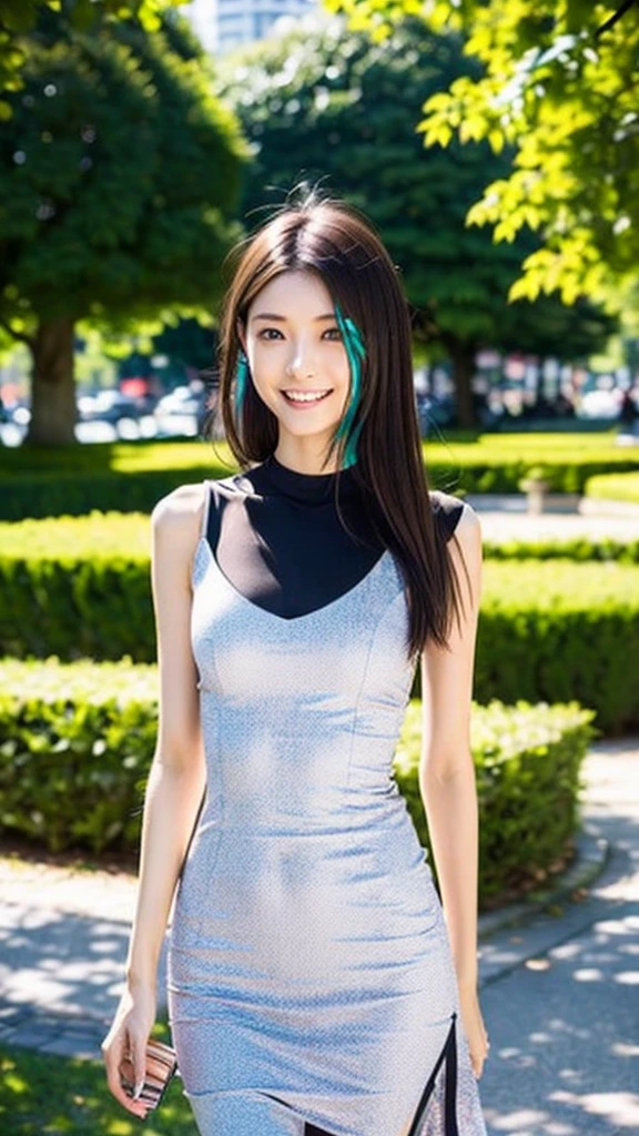 (Highest quality:1.5), (Real:1.4), (Ultra high definition:1.4), (1 Japanese very thin woman in her twenties), (very thin body), skinny face, (Summer Dresses), (Long Length), (very thin woman is standing in the city park), (20's very thin woman is standing with summer dress in the city park), (front view of a very thin woman), clear, (Face close-up), (smile), (Turn your body forward), (upright), (Super skinny), (very thin), (Very thin)