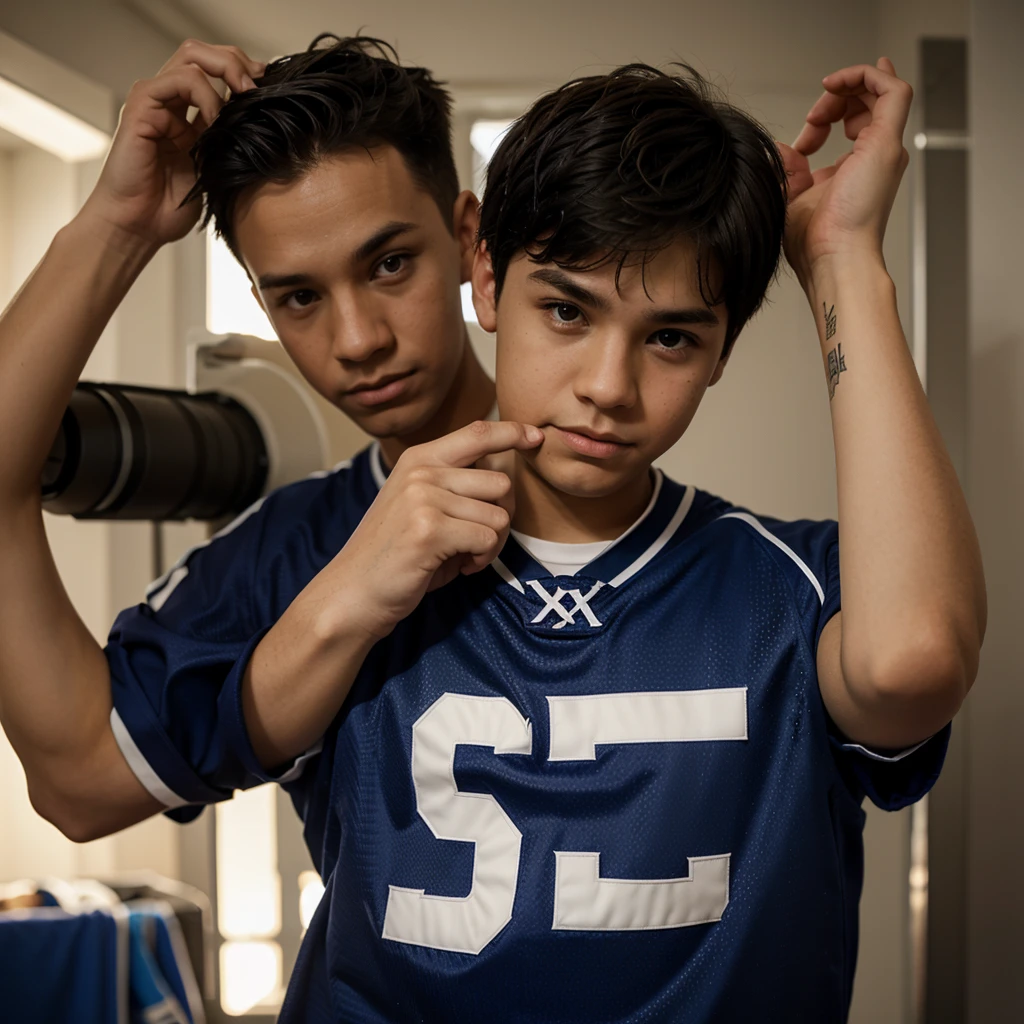 A boy named acx weaing a jersey