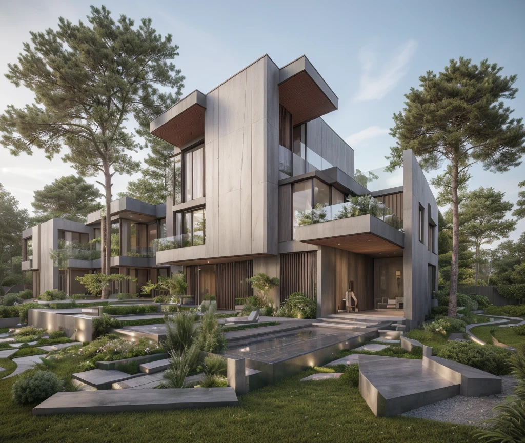 ((best quality)), ((masterpiece)), (detailed), perfect face, ((Masterpiece)), (best quality), (ultras Realistic), 8k, Raw photo, a rendering of a modern house with vietnamese roof anh brick yard , realistic garden, contemporary house, exterior design, wide establishing shot, modern house, in style of simplified realism, concept house, realistic building, front elevation view, wide angle exterior 2022, inter dimensional villa, building facing, sharp focus ilustration hq, modern style, realistic establishing shot, concept house, wide angle exterior 2022, precise architectural rendering, inter dimensional villa, award-winning render, front-view, mid-view, detailed rendering, architectural render, architecture render, modern house, architectural visualization, realistic architecture, insanely detailed rendering, exterior , trees landscape, sky wood paneled ceiling, a rendering of a modern house with a garden, precise architectural rendering, high quality rendering, award-winning render, professional render, beautiful 3 d rendering, beautiful rendering, architectural rendering, a photorealistic rendering, luxcore render, stunning render, an award winning digital render, beautiful rendered, high-quality render, architectural 3 d render, artistic render, a view of a garden with lots of flowers and plants, in a cottagecore flower garden, cottagecore flower garden, lush flowery outdoors, garden with flowers, flower garden summer morning, lots of plants and flowers, lush garden surroundings, lush chic garden, with a french garden, lush plants and flowers, home and garden, garden at home, homes and gardens, permaculture, with a garden, sustainable architecture, gardening, green house, homes and garden magazine, beautiful house on a forest path, vegetal architecture, a rendering of a modern house with a small balcony and a bancony , precise architectural rendering, modern house, contemporary house, concept house, street,