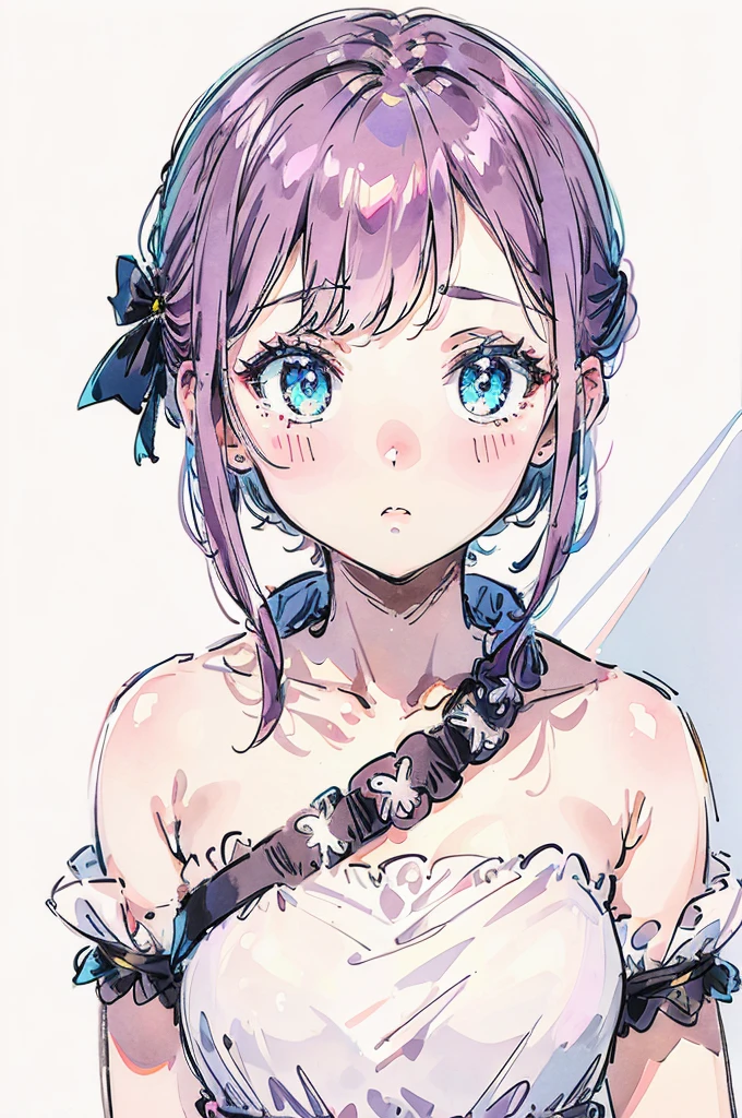 1girl, white background, kawaii, It looks like an idol's casual clothes.、fullbody