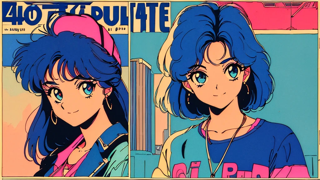 (80's, Retro, City Pop Poster:1.5), (Album cover), (masterpiece, Highest quality), (anime, figure), Best Photo Poses, Dynamic Angle, Cowboy Shot, alone, smile, A perfect eye for detail, Delicate face, High Fashion, Retroなゲームセンター、American casual、jazz、the 90s、Vintage、tobacco、speaker、Saxophone、rain、 Knight、City Boy、Retro、citypop、９０ｓ、Dynamic Angle, Stylish、headphone、animeの雰囲気、4ｋ、American casual、night、

