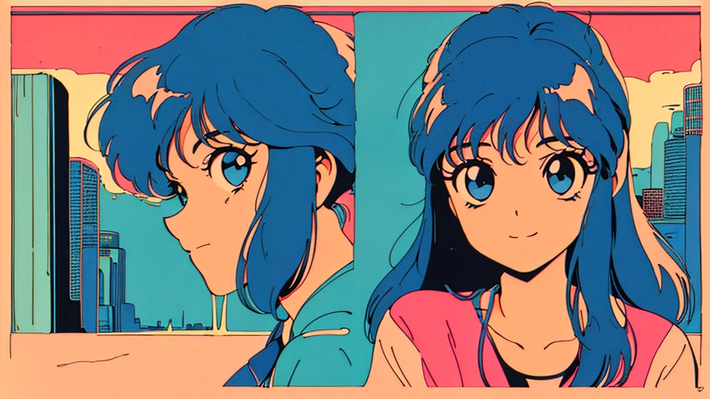 alone(80's, Retro, City Pop Poster:1.5), (Album cover), (masterpiece, Highest quality), (anime, figure), Best Photo Poses, Dynamic Angle, Cowboy Shot, alone, smile, A perfect eye for detail, Delicate face, High Fashion, Retroなゲームセンター、American casual、jazz、the 90s、Vintage、tobacco、speaker、Saxophone、rain、 Knight、City Boy、Retro、citypop、90s、Dynamic Angle, Stylish、headphone、animeの雰囲気、4k、American casual、night、