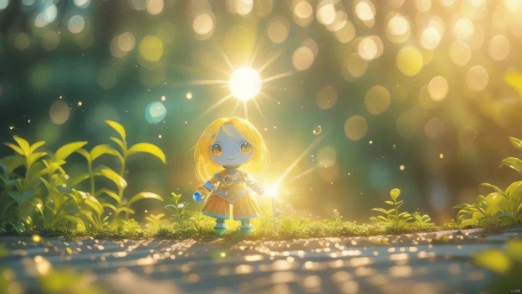 (La best quality,high resolution,Ultra Detailed,Practical),Old abandoned robot,covered in plants,The sun shines on me( ((sunrise))),Light warm color( ((A masterpiece full of sunshine elements))), ((best quality)), ((Intricate details))(8k)