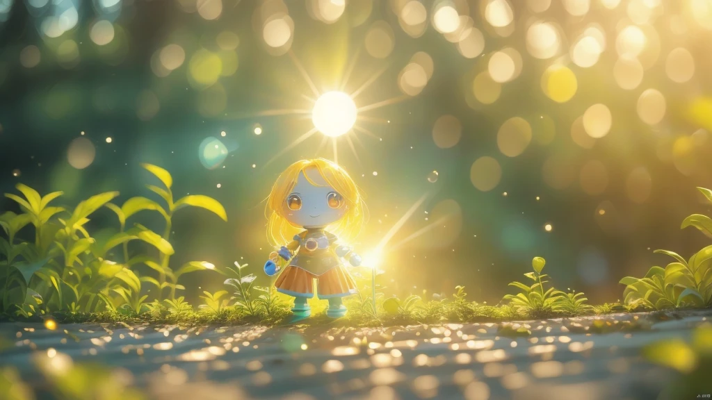 (La best quality,high resolution,Ultra Detailed,Practical),Old abandoned robot,covered in plants,The sun shines on me( ((sunrise))),Light warm color( ((A masterpiece full of sunshine elements))), ((best quality)), ((Intricate details))(8k)